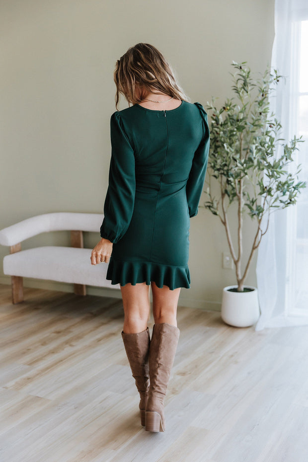 Julia Puff Sleeve Ruffle Mini Dress