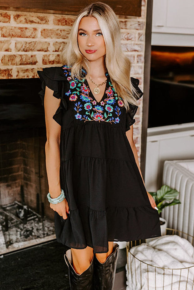 Kael Floral Embroidered Dress | S-XL