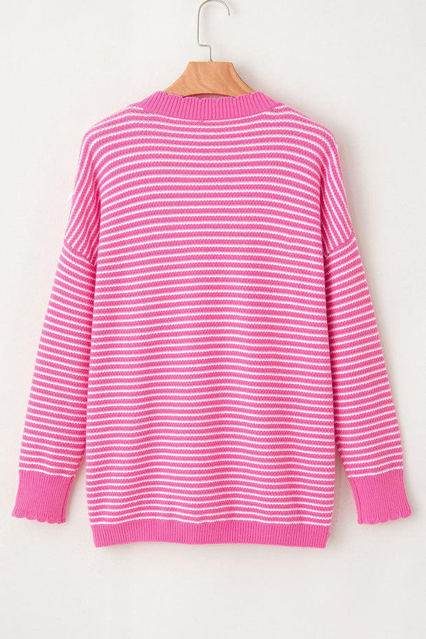 Kaelie Scallop Knitted Sweater | S-XL