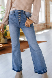 Karla High Waisted Bell Bottom Jeans