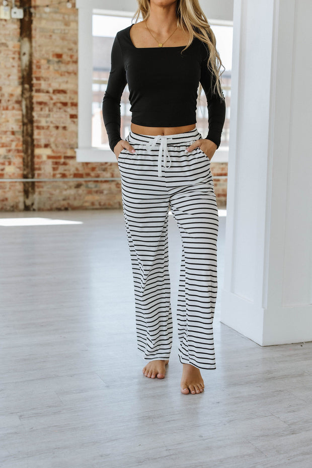 Katelyn Striped Wide Leg Pants | S-XL