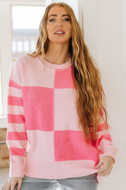 SALE - Katie Checkered Colorblock Sweater