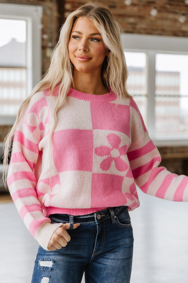 SALE - Kelsey Checkered Pullover | S-2XL