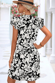 Kienna Ruffle Sleeve Short Dress | S-XL