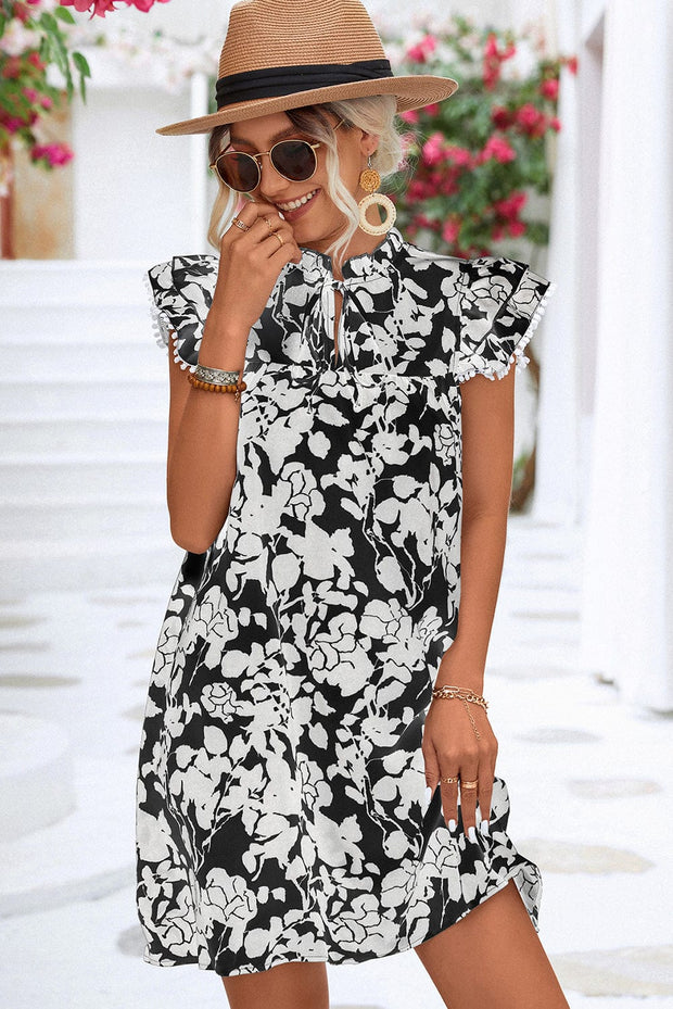 Kienna Ruffle Sleeve Short Dress | S-XL