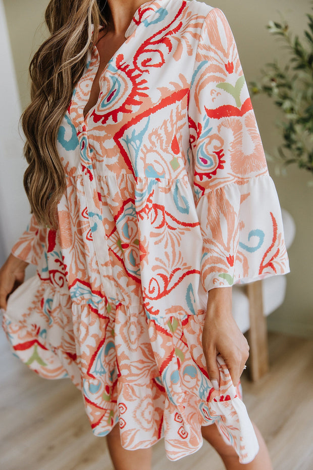 SALE - Kilah Boho Tiered Mini Dress