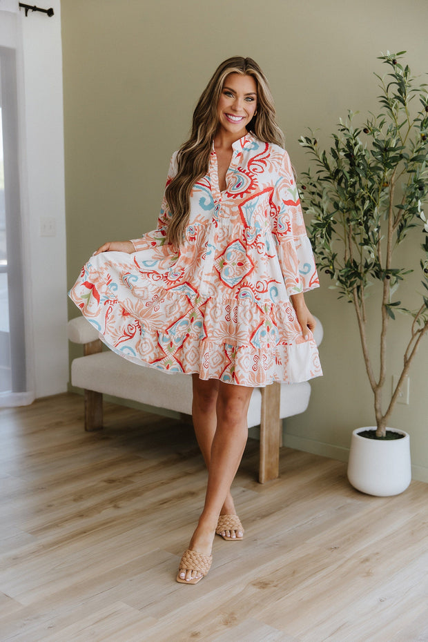 SALE - Kilah Boho Tiered Mini Dress