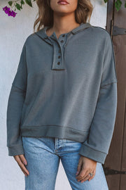 Kinslee Casual Button Front Hoodie | S-2XL