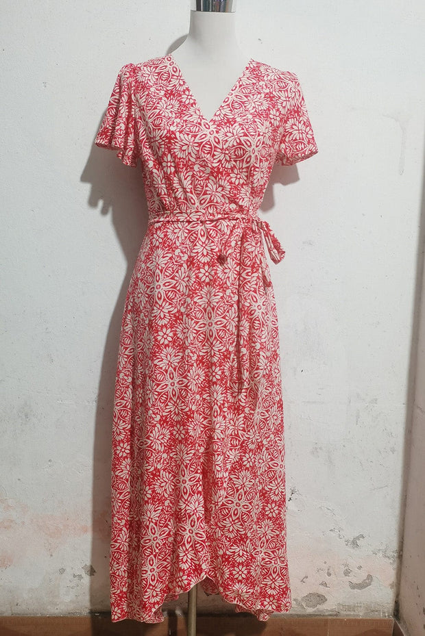 Kit Wrapped Short Sleeve Maxi Dress | Pre Order 7/8
