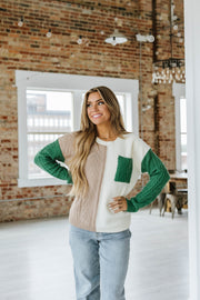 Kofi Colorblock Drop Shoulder Sweater | S-XL