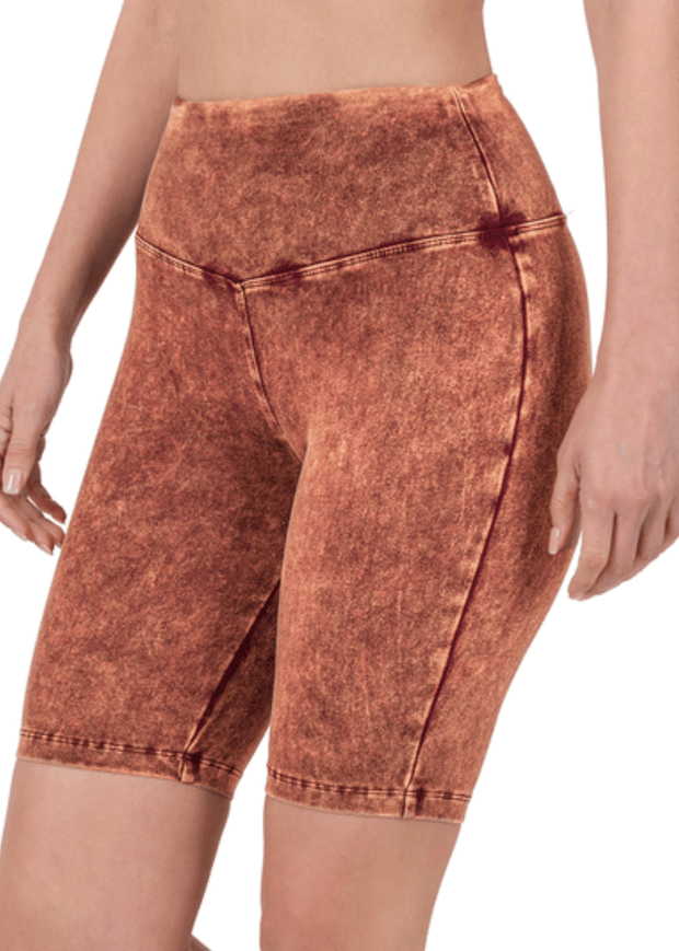 Konner Mineral Washed Biker Shorts | S-XL