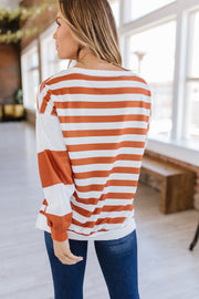 SALE - Kyra Striped Pullover Sweatshirt | Size XL