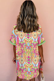 Lacey Geometric Shirt Dress | S-XL