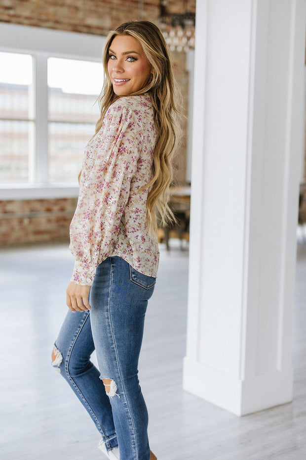 Laney Floral Print Blouse | S- XL