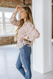 Laney Floral Print Blouse | S- XL