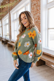 Laura Flower Knit Sweater | S-2XL | PRE ORDER