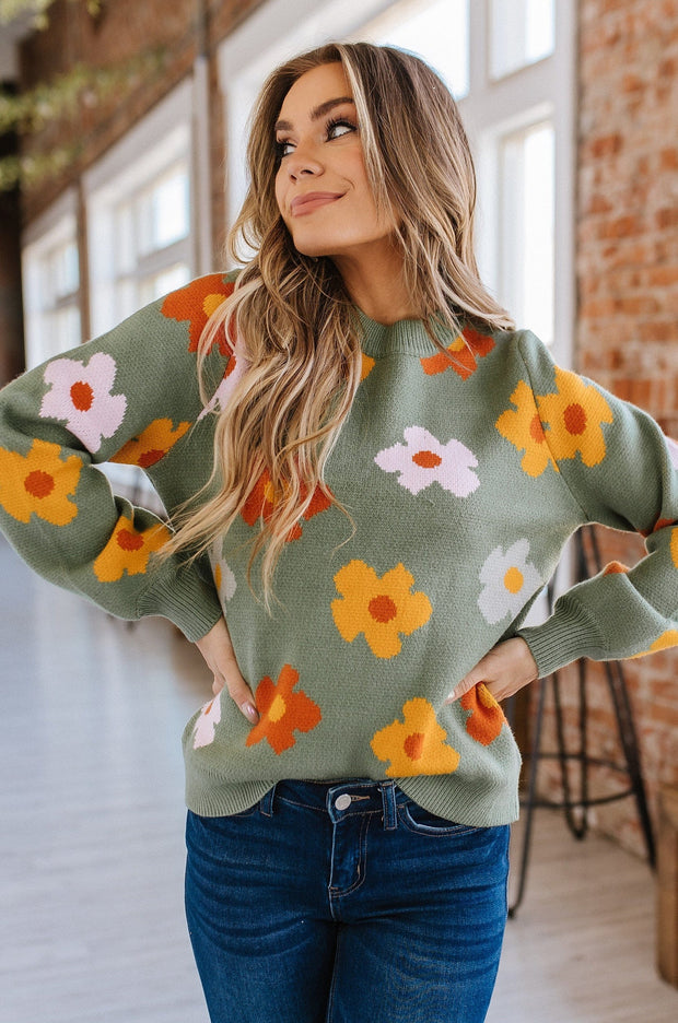 Laura Flower Knit Sweater | S-2XL | PRE ORDER