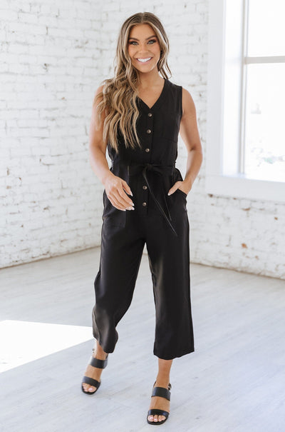 Lauren Sleeveless Cropped Jumpsuit | S-XL