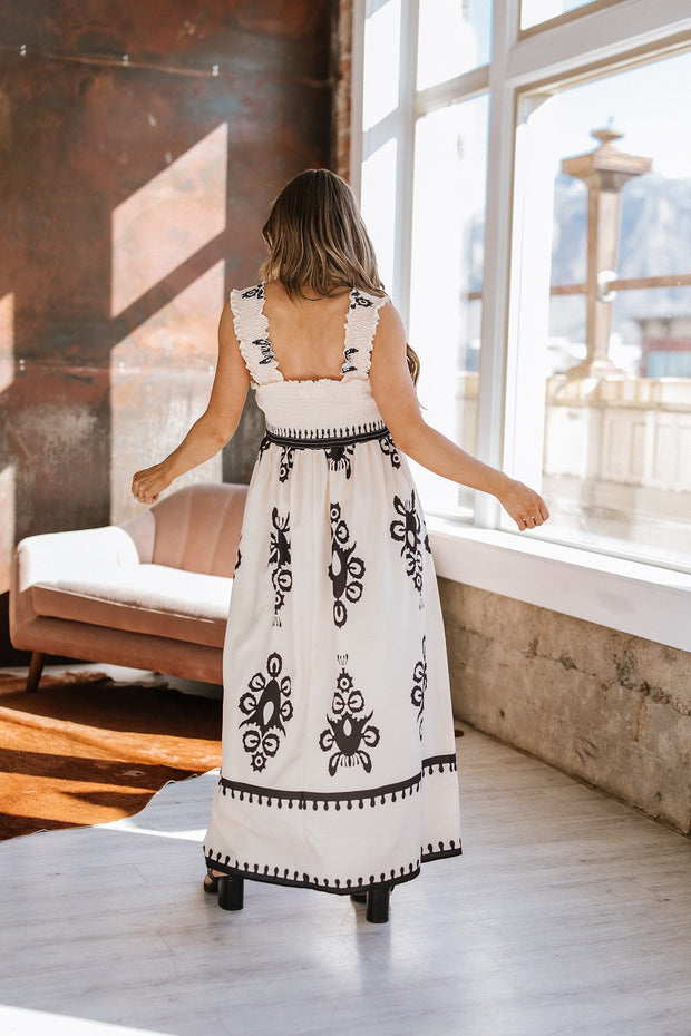 Women's Boho Smocked Maxi Dress Women's Boho Smocked Maxi Dress