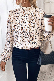 Lewis Leopard Mock Neck Blouse | S-XL | PRE ORDER