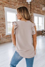 Lexie Ruffle Sleeve Top | S-XL