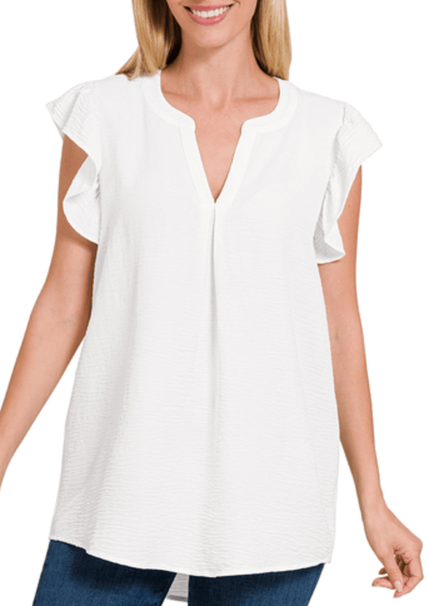 Lexie Ruffle Sleeve Top | S-XL