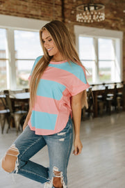 Liana Colorblock Striped Tunic | S-XL