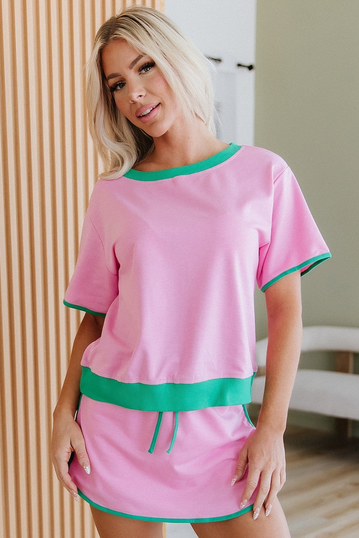 Libbie Colorblock T Shirt and Skort Set