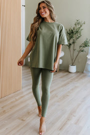 Lila Oversized Tee Cotton Set