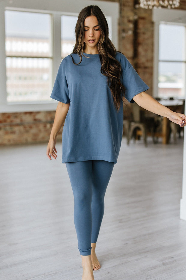 Lila Oversized Tee Cotton Set | S-XL