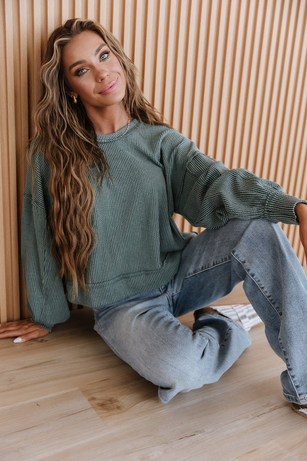 Lincon Ribbed Oversized Top