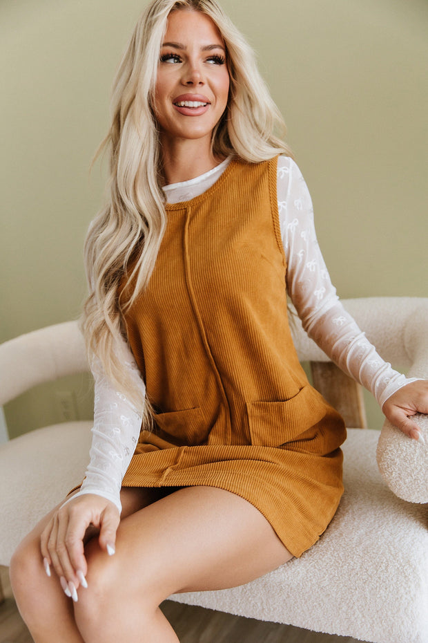 Linden Corduroy Sleeveless Mini Dress | DROPSHIP