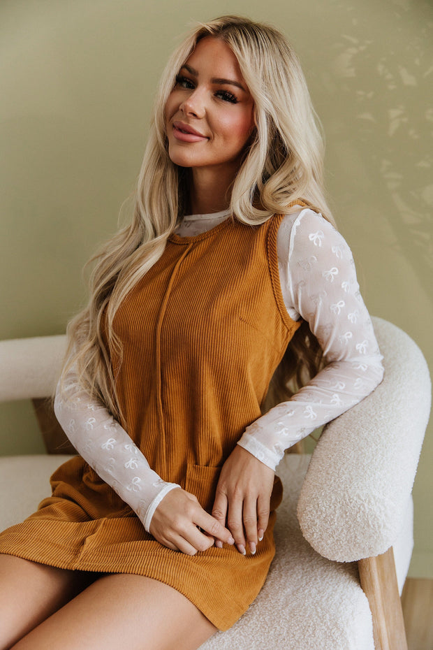 Linden Corduroy Sleeveless Mini Dress | DROPSHIP