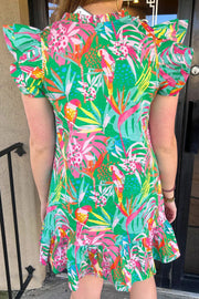 Liora Ruffle Trim Mini Dress | S-XL