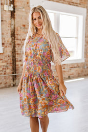 SALE - Lisa Floral Smocked Dress | Size Small