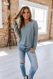 Long Sleeve V-Neck Swing Tunic
