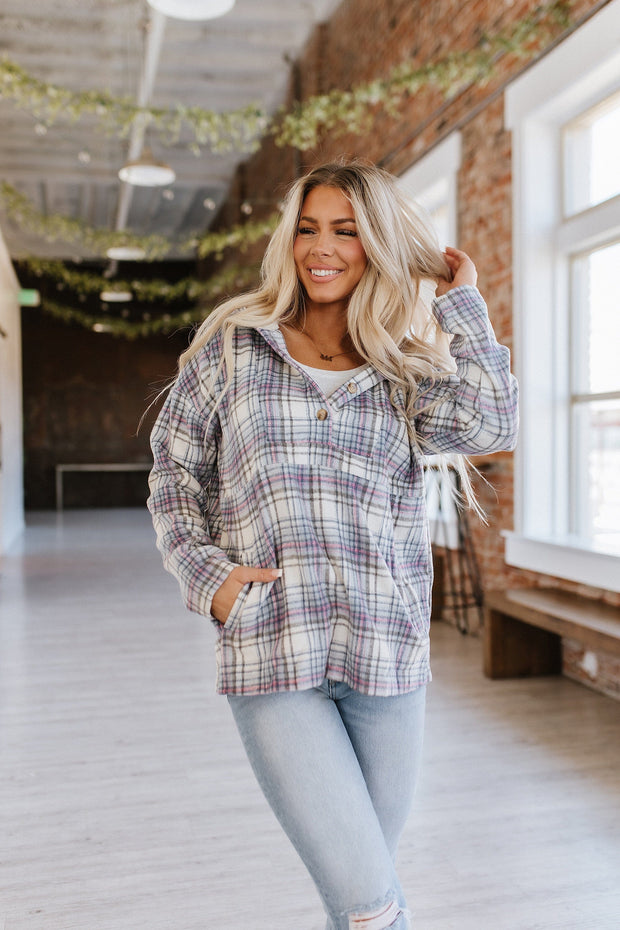 SALE - Lorelai Plaid Pullover Hoodie | Size Medium