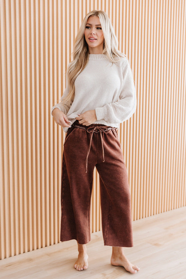 Mable Cropped Fleece Lounge Pants