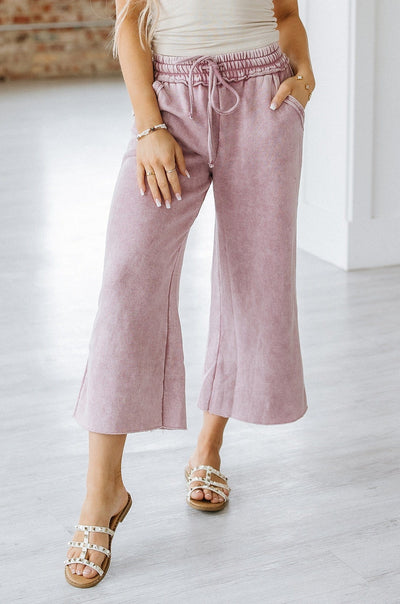Mable Cropped Fleece Lounge Pants | S-XL