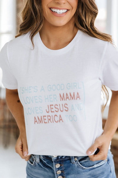 SALE - Mama, Jesus,  America Graphic Tee