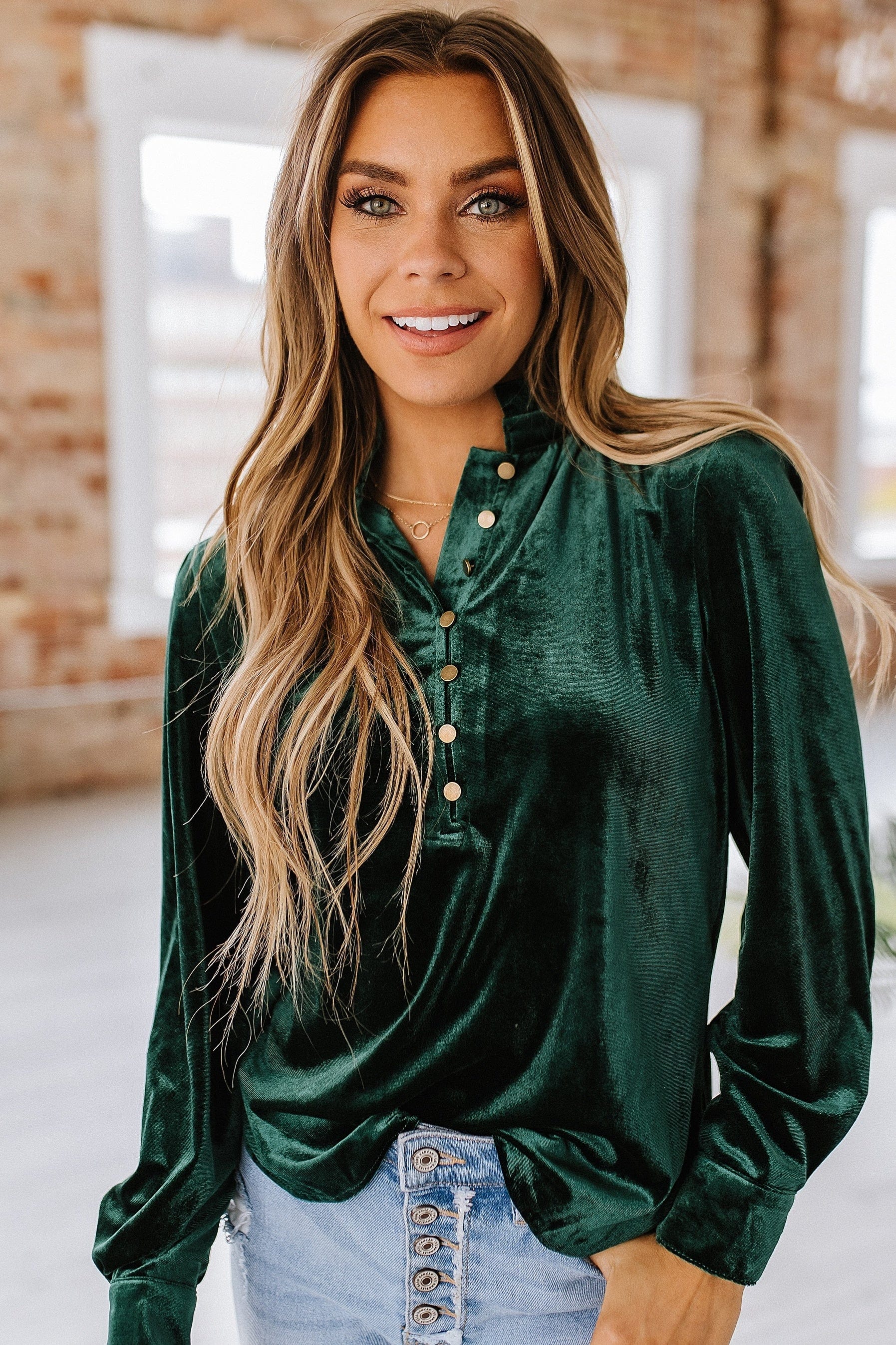 Marjorie Long Sleeve Velvet Blouse | Velvet Blouses | Velvet – Liam \u0026  Company