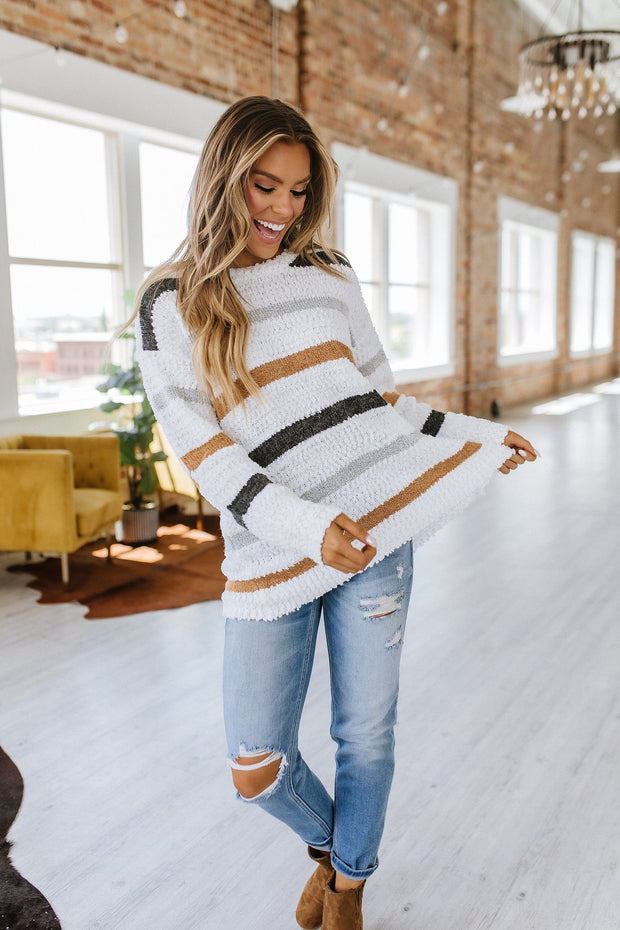 Mckinley Striped Popcorn Sweater | S-XL