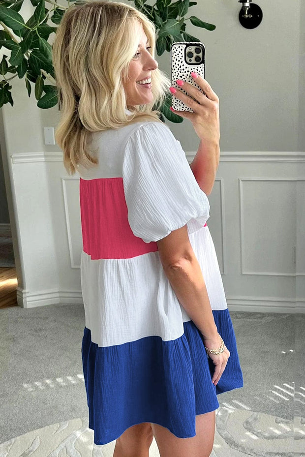 Meara Colorblock Tiered Dress