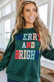 SALE - Merry & Bright Quilted Sweatshirt | S-2XL