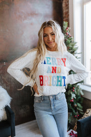 Merry & Bright Quilted Sweatshirt | S-3XL | PRE ORDER