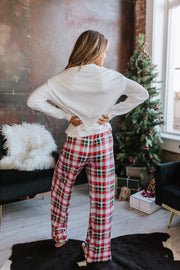 Merry Christmas Plaid Pajama Set | S-XL