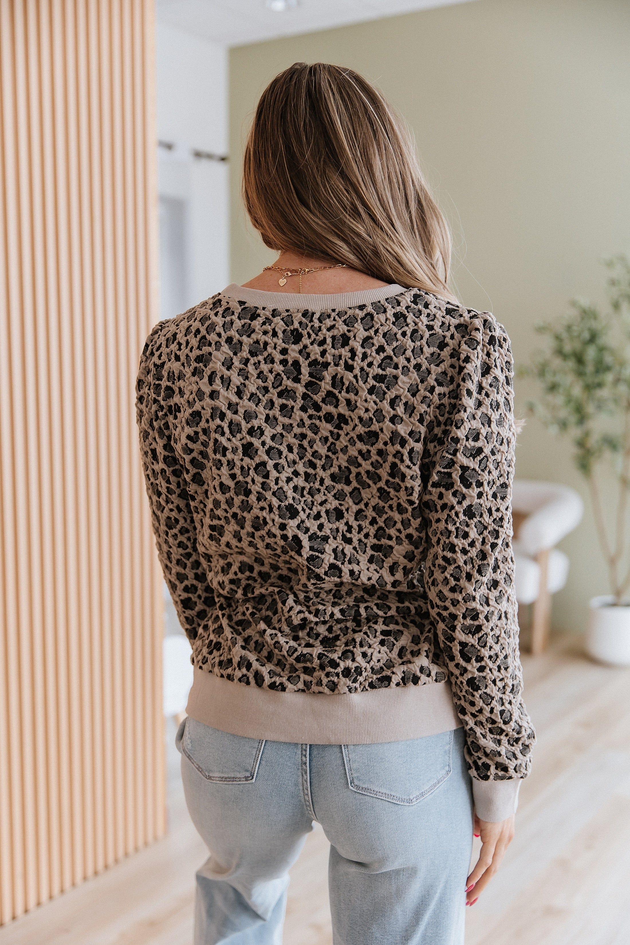 Millie Leopard Print Long Sleeve Top | DROPSHIP