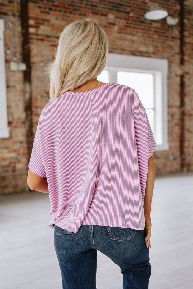 Mindy Ribbed Oversized Top