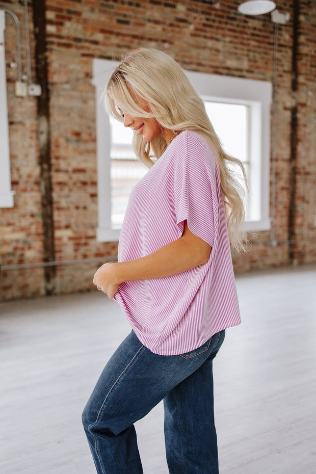 Mindy Ribbed Oversized Top