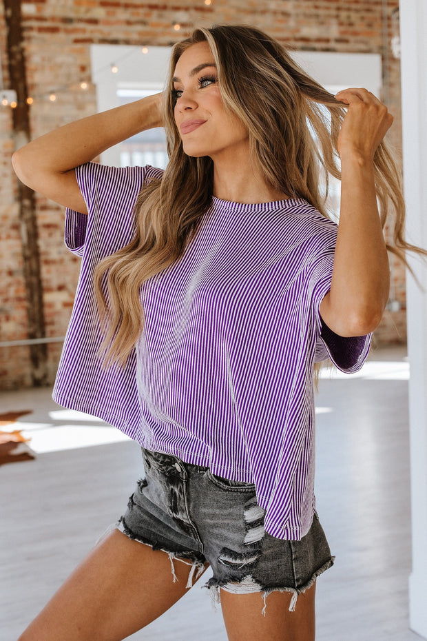 Mindy Ribbed Oversized Top | S-XL